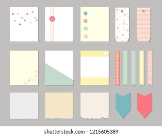 design elements for notebook, diary, stickers and other template.vector,illustration.