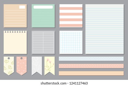 design elements for notebook, diary, stickers and other template.vector,illustration.