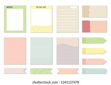 Design Elements Notebook Diary Stickers Other Stock Vector (Royalty ...