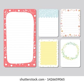 design elements for notebook, diary, stickers and other template.vector,illustration.
