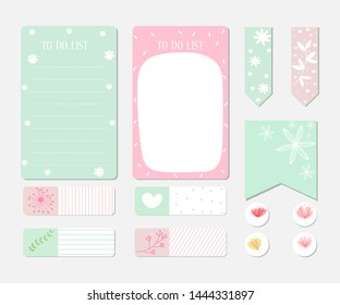 design elements for notebook, diary, stickers and other template.vector,illustration.