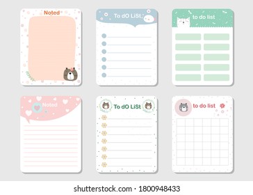 design elements for notebook, diary, stickers and other template.vector,illustration.