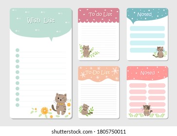 design elements for notebook, diary, stickers and other template.vector,illustration.