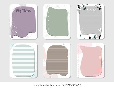 design elements for notebook, diary, stickers and other template.vector,illustration