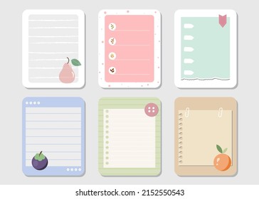 design elements for notebook, diary, stickers and other template.vector,illustration.