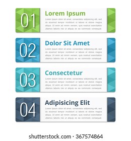 Design elements with numbers and text, vector eps10 illustration