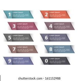 Design elements with numbers, vector eps10 illustration