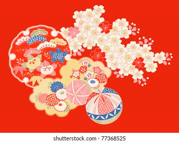 design elements from old Japanese kimono