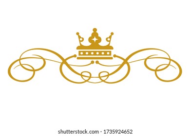 Design elements on a white background, royal style, vintage, vector
