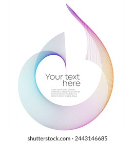Design elements on white background isolated. Creative art. Abstract wavy stripes. Colors lines created using Blend Tool. Vector illustration EPS10 digital for promotion new product, report cover page