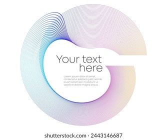 Design elements on white background isolated. Creative art. Abstract wavy stripes. Colors lines created using Blend Tool. Vector illustration EPS10 digital for promotion new product, report cover page
