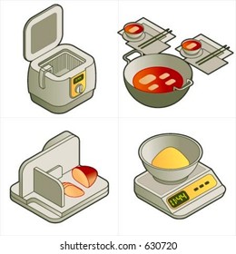 Design Elements p. 14c "Kitchen" fully editable vector file format (Adobe Illustrator 8 eps), for general use, change colours as you like.