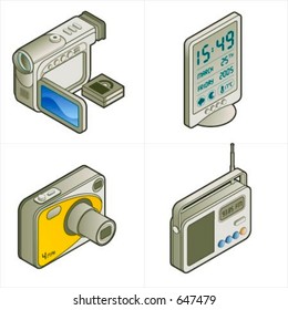 Design Elements p. 15c "Audio-Video" fully editable vector file format (Adobe Illustrator 8 eps), for general use, change colours as you like.