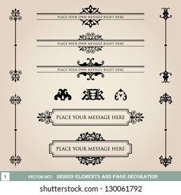 Design elements and page decoration set 1