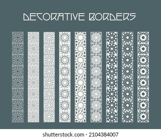Design elements and page decoration. Vector set of borders