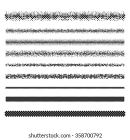 Design elements - pixel text divider line set