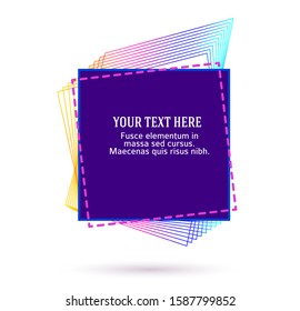 Design elements presentation template. Banners background, backdrop purple blurred glow light effect. Vector illustration EPS10 for web buttons template, business card layout, frame border for message