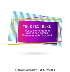 Design elements presentation template. Banners background, backdrop purple blurred glow light effect. Vector illustration EPS10 for web buttons template, business card layout, frame border for message