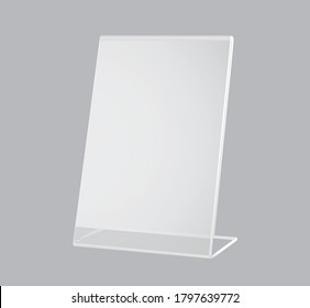 Design elements presentation template. Blank rectangular stand for A4 paper page with realistic shadows. Element for advertising and promotional messages isolated on a white background. Vector eps 10 - Shutterstock ID 1797639772