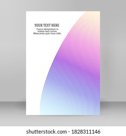 Design elements presentation template. Blank rectangular format A4 page paper with realistic shadows. Element for advertising and promotional message isolated on white background. Vector illustration