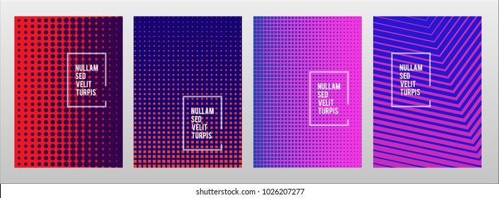 Design elements presentation template. Minimal vertical banners colors background, backdrop. Geometric halftone gradients. Vector illustration EPS 10 for business card layout, covers report template