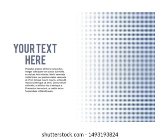 Design elements presentation template. Minimal banners blue white background. Geometric halftone dot circle in square. Vector illustration EPS 10 for business card layout, covers report template