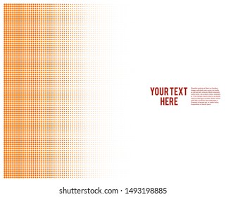 Design elements presentation template. Minimal banners orange white background. Geometric halftone dot circle in square. Vector illustration EPS 10 for business card layout, covers report template