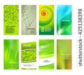 Design elements presentation template. Set vertical banners background, backdrop blur glow light effect. Vector illustration EPS 10 for web buttons template, business card layout, web site element