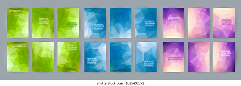 Design elements presentation template. Set vertical banners colors background, backdrop glow light effect. Vector illustration EPS 10 for web banner template, business card layout, web site element