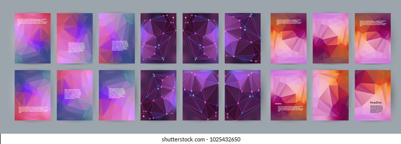 Design elements presentation template. Set vertical banners colors background, backdrop glow light effect. Vector illustration EPS 10 for web banner template, business card layout, web site element