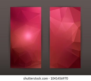 Design elements presentation template. Set vertical banners colors background, backdrop glow light effect. Vector illustration EPS 10 for web banner template, business card layout, web site element