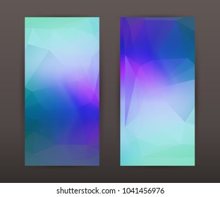 Design elements presentation template. Set vertical banners colors background, backdrop glow light effect. Vector illustration EPS 10 for web banner template, business card layout, web site element