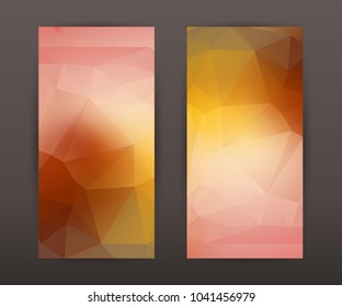 Design elements presentation template. Set vertical banners colors background, backdrop glow light effect. Vector illustration EPS 10 for web banner template, business card layout, web site element