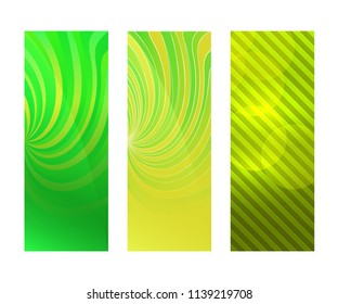 Design elements presentation template. Set vertical banners background, backdrop glow light effect. Vector illustration EPS 10 for web buttons template, business card layout