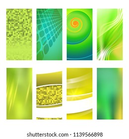 Design elements presentation template. Set vertical banners background, backdrop blur glow light effect. Vector illustration EPS 10 for web buttons template, business card layout, web site element