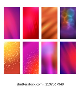 Design elements presentation template. Set vertical banners background, backdrop blur glow light effect. Vector illustration EPS 10 for web buttons template, business card layout, web site element