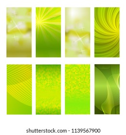 Design elements presentation template. Set vertical banners background, backdrop glow light effect. Vector illustration EPS 10 for web buttons template, business card layout, web site element