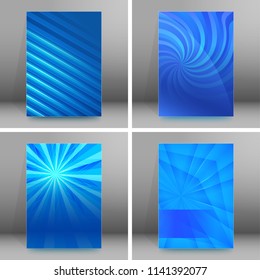 Design elements presentation template. Set vertical banners background, backdrop glow light effect. Vector illustration EPS 10 for web buttons template, business card layout, web site element