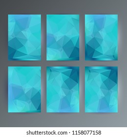 Design elements presentation template. Set vertical banners blue background, backdrop glow light effect. Vector illustration EPS 10 for web banner template, business card layout, web site element