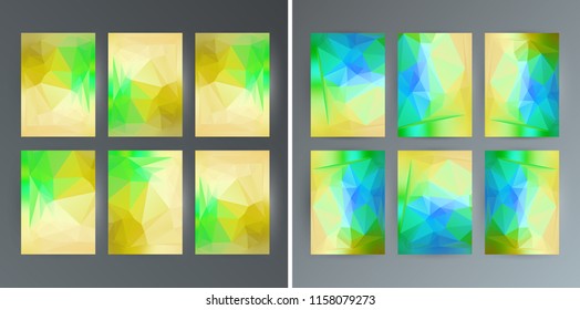 Design elements presentation template. Set vertical banners colors background, backdrop glow light effect. Vector illustration EPS 10 for web banner template, business card layout, web site element
