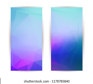 Design elements presentation template. Set vertical banners colors background, backdrop glow light effect. Vector illustration EPS 10 for web banner template, business card layout, web site element