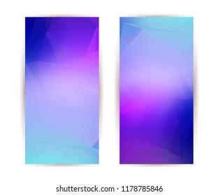 Design elements presentation template. Set vertical banners colors background, backdrop glow light effect. Vector illustration EPS 10 for web banner template, business card layout, web site element