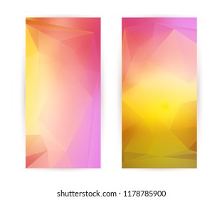 Design elements presentation template. Set vertical banners colors background, backdrop glow light effect. Vector illustration EPS 10 for web banner template, business card layout, web site element