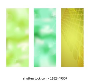 Design elements presentation template. Set vertical banners colors background, backdrop glow light effect. Vector illustration EPS 10 for web banner template, business card layout, web site element
