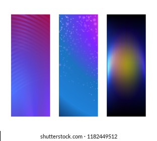 Design elements presentation template. Set vertical banners colors background, backdrop glow light effect. Vector illustration EPS 10 for web banner template, business card layout, web site element