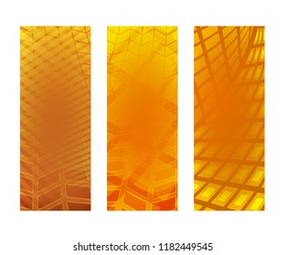 Design elements presentation template. Set vertical banners colors background, backdrop glow light effect. Vector illustration EPS 10 for web banner template, business card layout, web site element