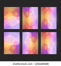 Design elements presentation template. Set vertical banners colors background, backdrop glow light effect. Vector illustration EPS 10 for web banner template, business card layout, web site element