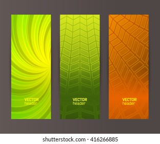 Design elements presentation template. Set vertical banners background, backdrop mosaic glow light effect. Vector illustration EPS 10 for web buttons template, business card layout, web site element