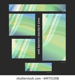 Design elements presentation template. Set website banners background, backdrop blurred glow light effect. Vector illustration EPS 10 for web buttons template, business card layout, web site standard