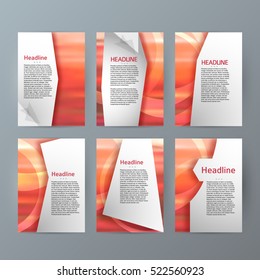 Design elements presentation template. Set vertical banners background, backdrop lines glow light effect. Vector illustration EPS 10 for web buttons template, business card layout, web site element